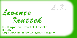 levente kruttek business card